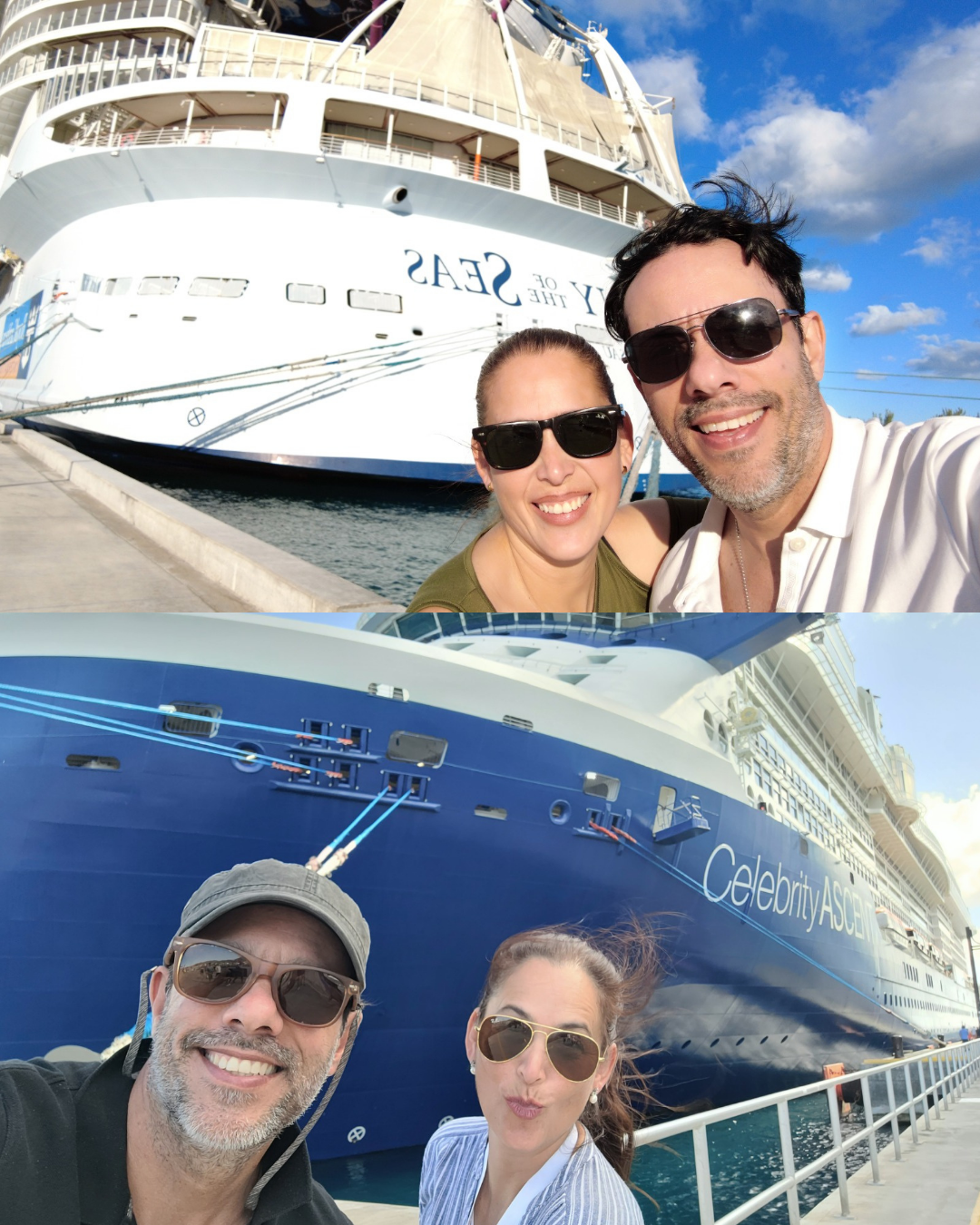 Tania y Sharif – Asesores certificados de Expedia Cruises, junto a Royal Caribbean y Celebrity Cruises